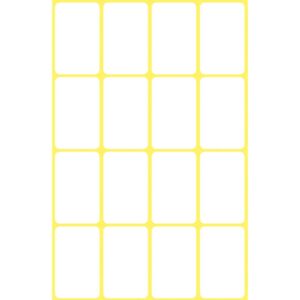 3074 Mini-Organisations-Etiketten, 29 x 18 mm, 6 Blatt/96 Etiketten, weiß