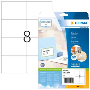 5062 Etiketten Premium A4, weiß 105x74 mm Papier matt 200 St.