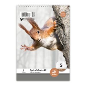 Spiralblock LIN5 A5 40 Blatt 70g/qm 5mm kariert