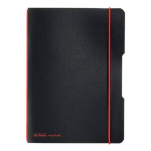 Notizheft flex - A5, PP, 40 Blatt, kariert, schwarz