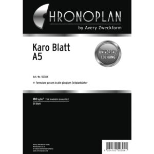 Ersatzeinlage "kariert" - A5, 50 Blatt