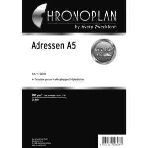Ersatzadressblätter - A5, 25 Blatt