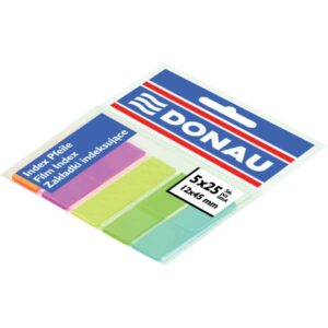 Indexstreifen, 12x45mm, 5x25 Blatt, farbig sortiert