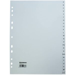 Ordnerregister A-Z, 24-teilig, 22,5x29,7cm, grau
