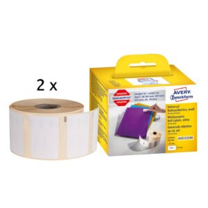 Rollen-Etiketten - 32 x 57 mm, weiß, ablösbar, 1.000 Etiketten