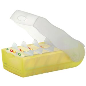 Karteibox CROCO - A8 quer, für 500 Karten, gelb-transluzent