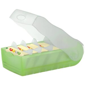 Karteibox CROCO - A8 quer, für 500 Karten, grün-transluzent