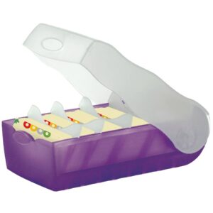 Karteibox CROCO - A8 quer, für 500 Karten, lila-transluzent