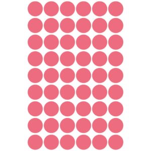 3147 Markierungspunkte - Ø 12 mm, 5 Blatt/270 Etiketten, leuchtrot