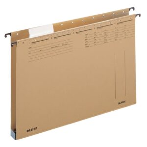 1943 Hängesammler ALPHA®, Seitenbegrenzung, Kunststoffboden 28mm, Natronkarton, naturbraun