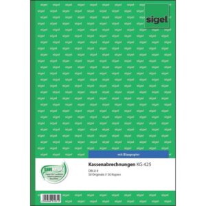 Kassenabrechnungen - A4, 1. und 2. Blatt bedruckt, 2 x 50 Blatt