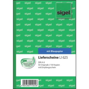 Lieferscheine mit Empfangsschein - A6, 1. und 2. Blatt bedruckt, 2 x 50 Blatt