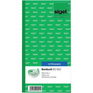 Bonbuch - Kellner-Nr. 2, 360 Abrisse, BL, rosa, 105x200 mm, 2 x 60 Blatt
