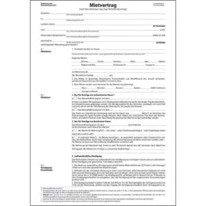 Mietvertrag-, ehemals Einheitsmietvertrag - A4, 6 seitig