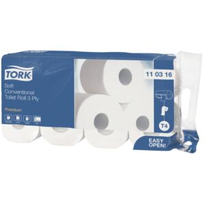 Premium Toilettenpapier - 3-lagig, extra weich, mit Dekorprägung, hochweiß, 8 Rollen