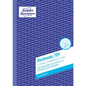 704 Rechnung, DIN A5, vorgelocht, 2 x 50 Blatt, weiß