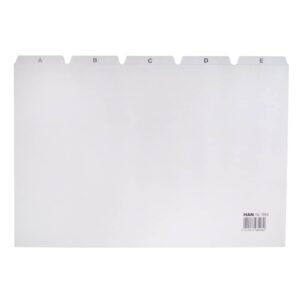 Register A - Z, DIN A4 quer, 25-teilig, für Karteikästen/Tröge, grau