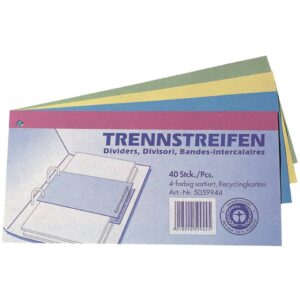 Trennstreifen - 190 g/qm Karton, sortiert, 40 Stück