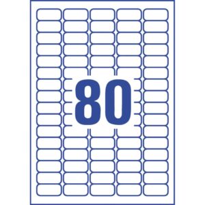L7872-20 Papier-Etiketten - A4, 1.600 Stück, 35,6 x 16,9 mm, stark haftend, weiß