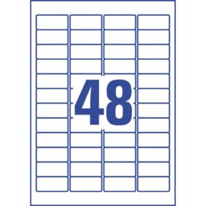 L7873-20 Papier-Etiketten - A4, 960 Stück, 45,7 x 21,2 mm, stark haftend, weiß