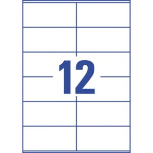L7875-20 Papier-Etiketten - A4, 240 Stück, 105 x 48 mm, stark haftend, weiß