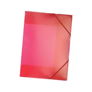 Sammelmappe mit Gummiband, DIN A3, transparent, rot