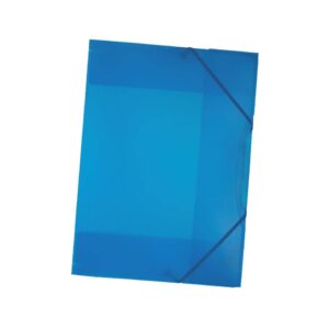 Sammelmappe mit Gummiband, DIN A3, transparent, blau