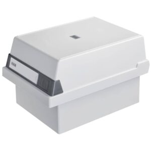 Karteikasten A7 quer, für 800 Karten, lichtgrau