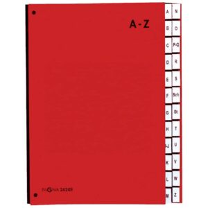 Pultordner Color-Einband - Tabe A - Z, 24 Fächer, rot