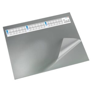 Schreibunterlage DURELLA DS - mit Vollsichtauflage, Kalender, 65 x 52 cm, grau