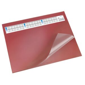 Schreibunterlage DURELLA DS - mit Vollsichtauflage, Kalender, 65 x 52 cm, rot