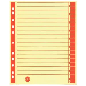 Trennblätter - A4 Überbreite, rot, farbiger Rahmendruck, 100 Stück