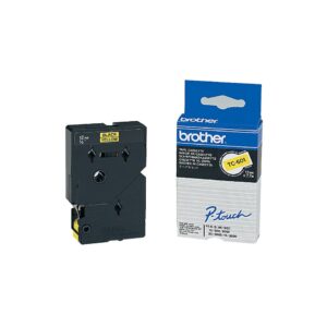 TC-601 Schriftbandkassette - laminiert, 12 mm x 7,7 m, schwarz auf gelb