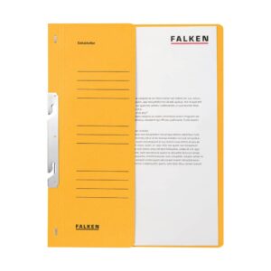 Einhakhefter A4 1/2 Vorderdeckel kfm. Helfung, gelb, Manilakarton, 250 g/qm