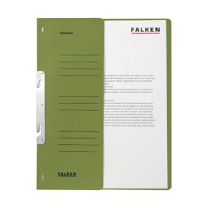 Einhakhefter A4 1/2 Vorderdeckel kfm. Helfung, grün, Manilakarton, 250 g/qm