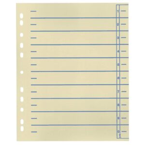 Trennblätter - A4 Überbreite, blau, farbiger Organisationsdruck, 100 Stück