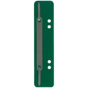 Heftstreifen Kunststoff, kurz - Deckleiste aus Metall, dunkelgrün, 25 Stück