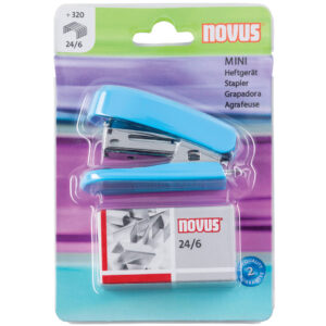 Minihefter + Klammern - 12 Blatt, hellblau