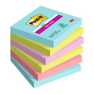 Haftnotiz Super Sticky Notes Cosmic Collection - 76 x 76 mm, 6x 90 Blatt, sortiert
