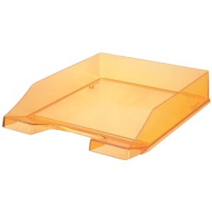 Briefkorb KLASSIK - A4, orange-transparent