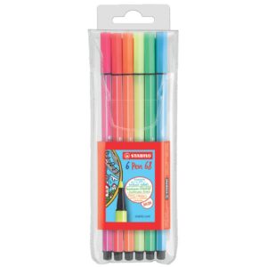 Premium-Filzstift - Pen 68 - 6er Pack - 6 Neonfarben