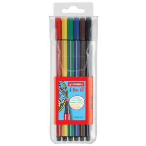 Premium-Filzstift - Pen 68 - 6er Pack - mit 6 verschiedenen Farben