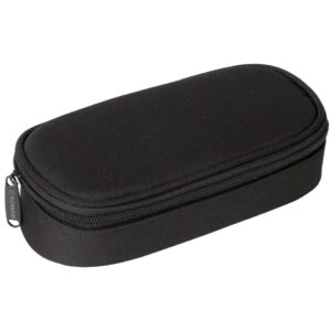 Schüleretui - oval, klein, schwarz