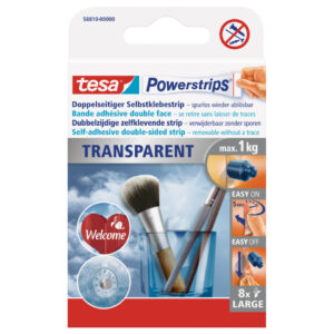 Powerstrips® Large - ablösbar, Tragfähigkeit 1 kg, transparent