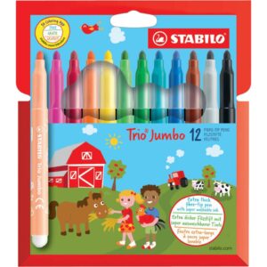 Dicker Filzstift - Trio Jumbo - 12er Pack - 12 Farben