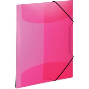 19517 Gummizugmappe - A3, PP transluzent, pink