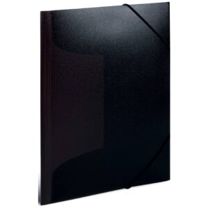 19513 Gummizugmappe - A3, PP transluzent, schwarz