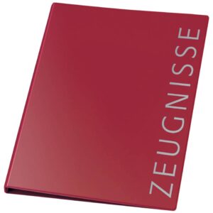 Ringbuch Zeugnisse - rot, A4, PVC , 4-Mechanik, Ring-Ø 16 mm