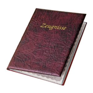 Zeugnismappe - rot, A4, Weichfolie, 10 Hüllen