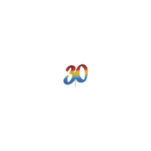 Jubiläumszahl 30 bunt